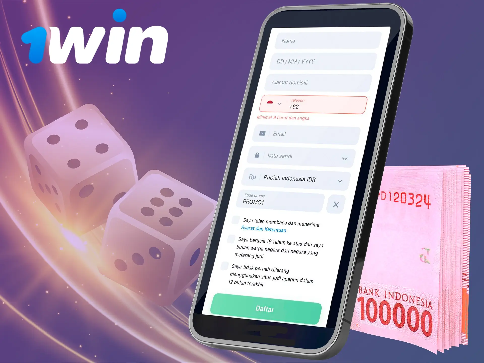 Kode promo akan memberikan Anda bonus besar saat deposit pertama dan meningkatkan peluang kemenangan Anda.
