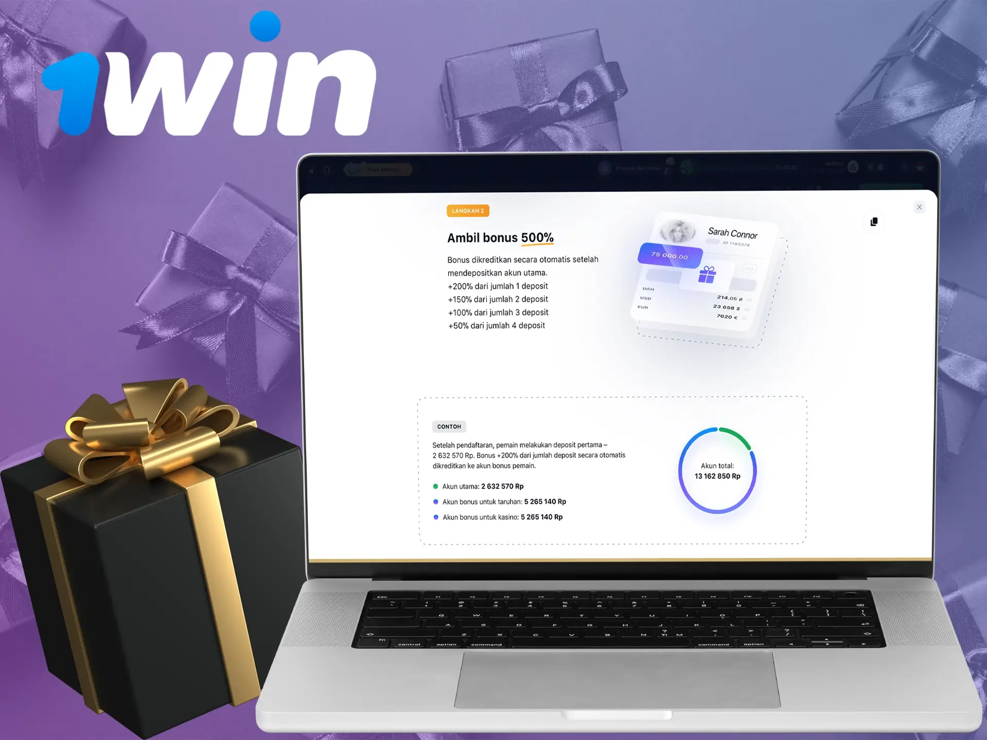 Jangan lewatkan kesempatan untuk menggunakan bonus selamat datang 1Win.
