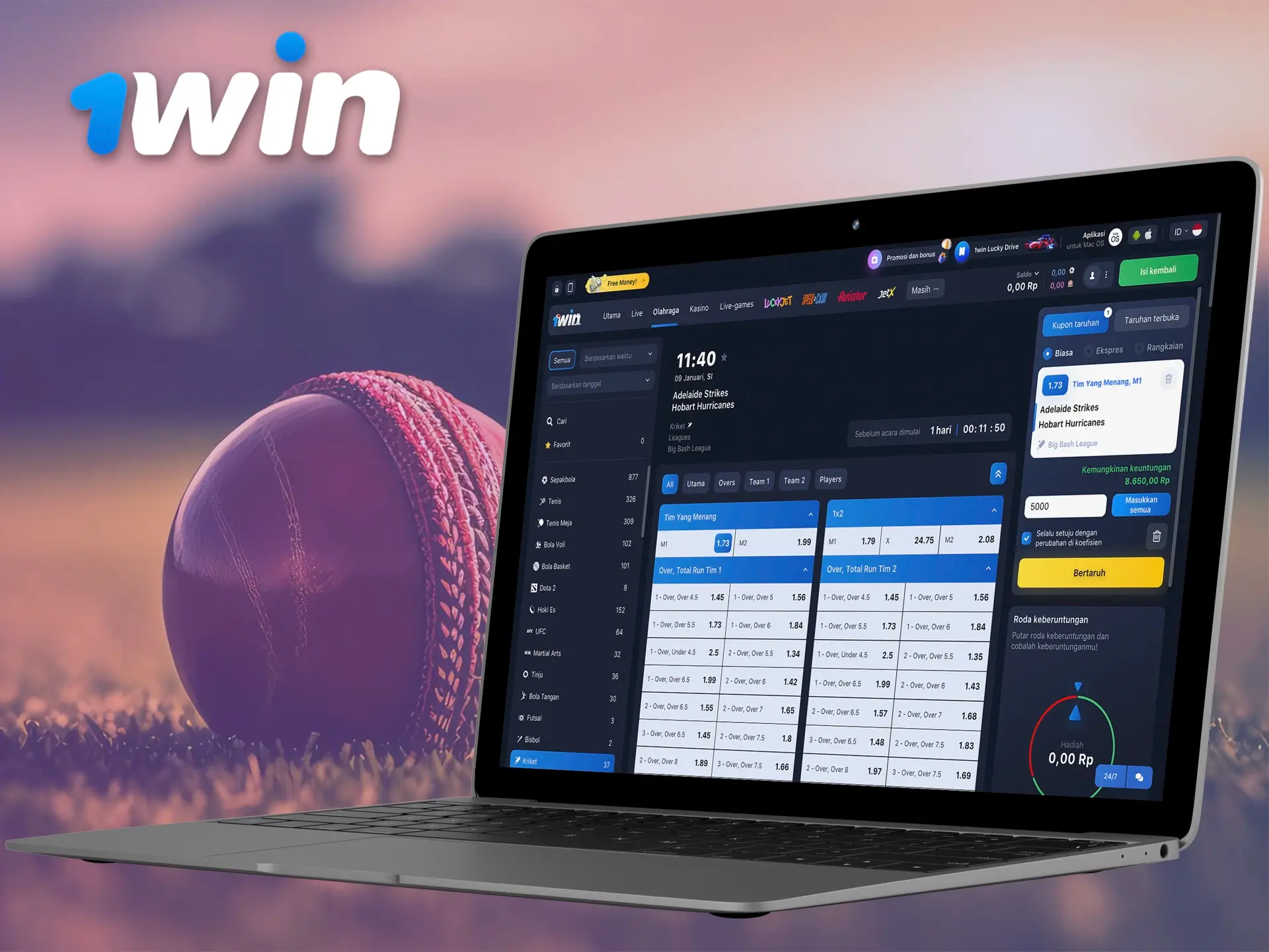 Rasakan sensasi dari kemenangan dengan bermain di 1Win dan bertaruh pada kriket.