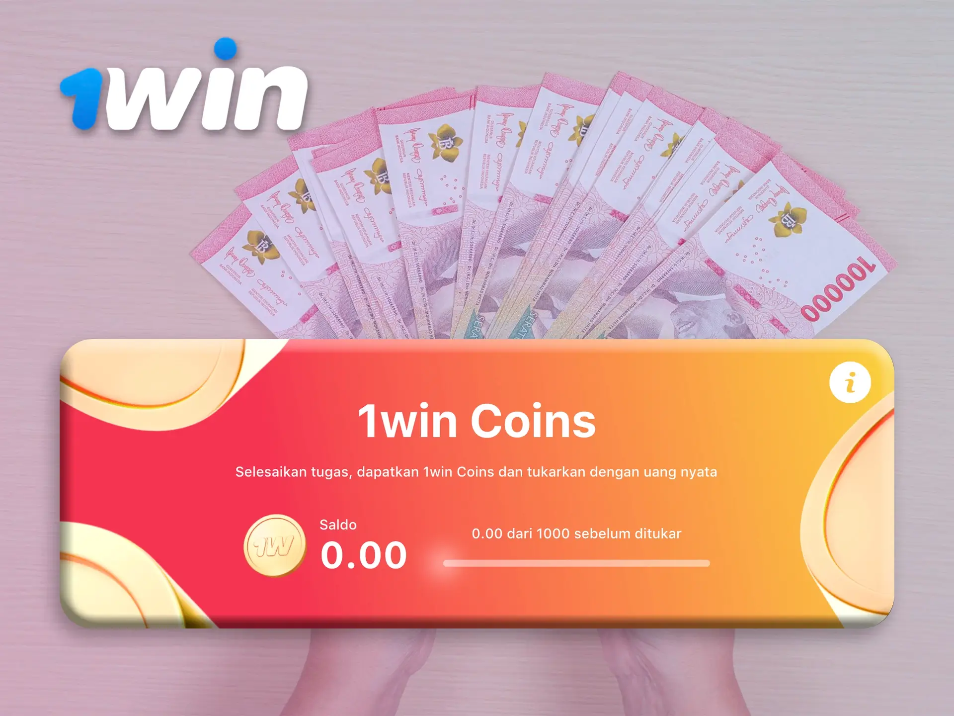 Tetap aktif dan raih koin bonus dari 1Win.