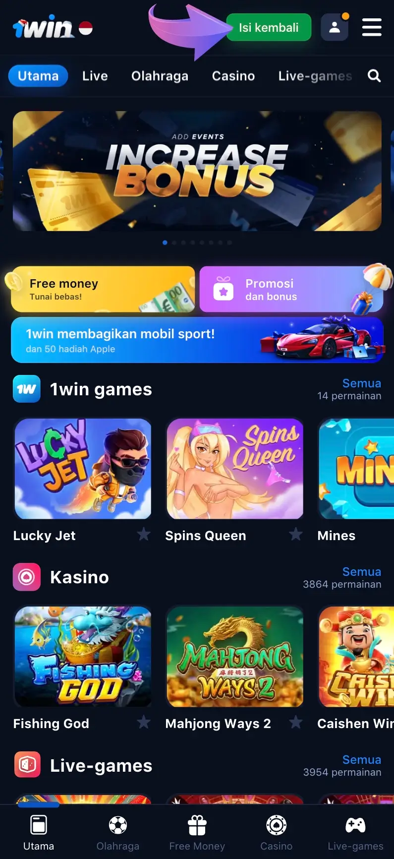 Di layar akan muncul daftar semua sistem pembayaran yang bisa Anda gunakan untuk deposit atau menarik dana. Pilih salah satu dari daftar tersebut.