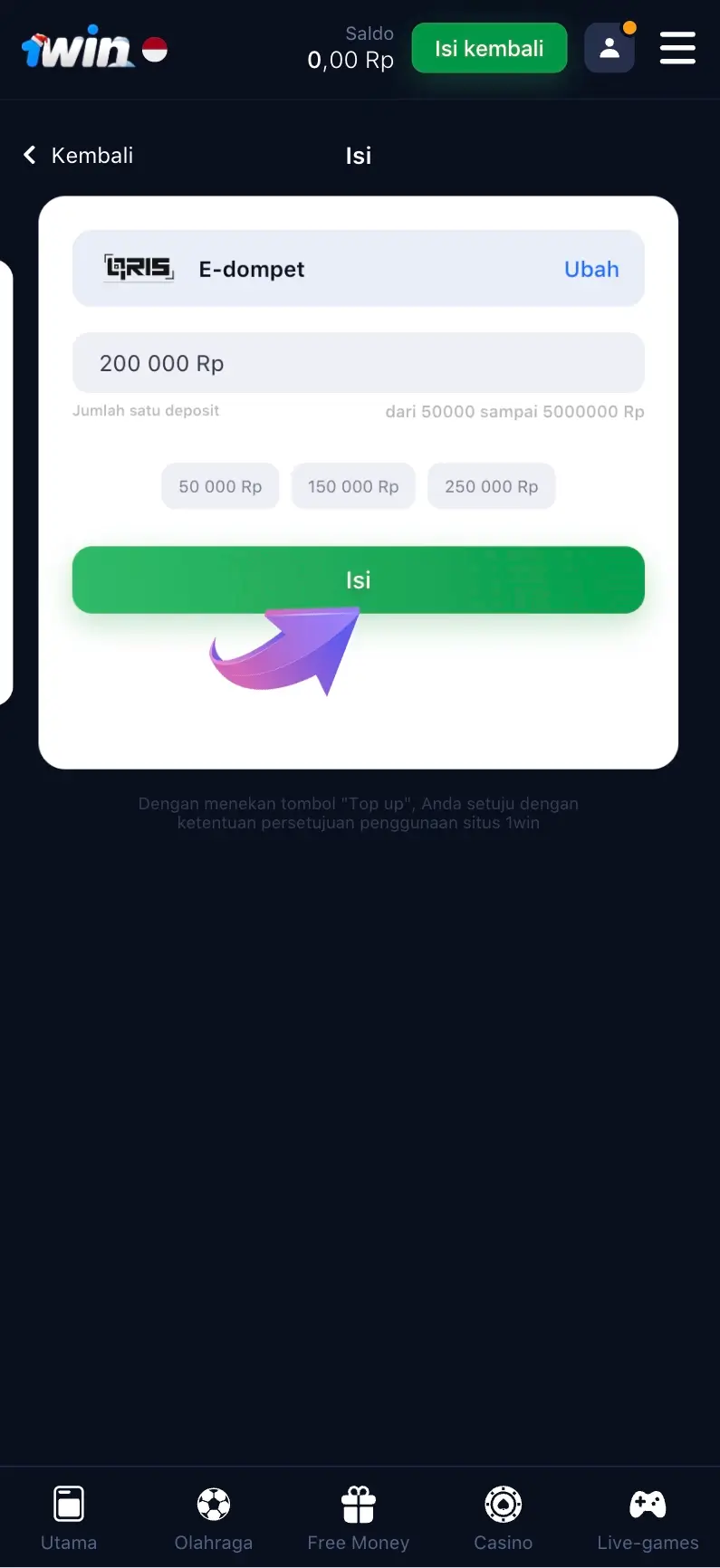 Setoran dan penarikan di situs resmi 1Win dapat dilakukan melalui lebih dari 10 sistem pembayaran. Sebagian besar dari sistem tersebut populer di Indonesia, sehingga Anda akan mengenali banyak layanan yang ditawarkan. Berikut adalah beberapa yang utama: